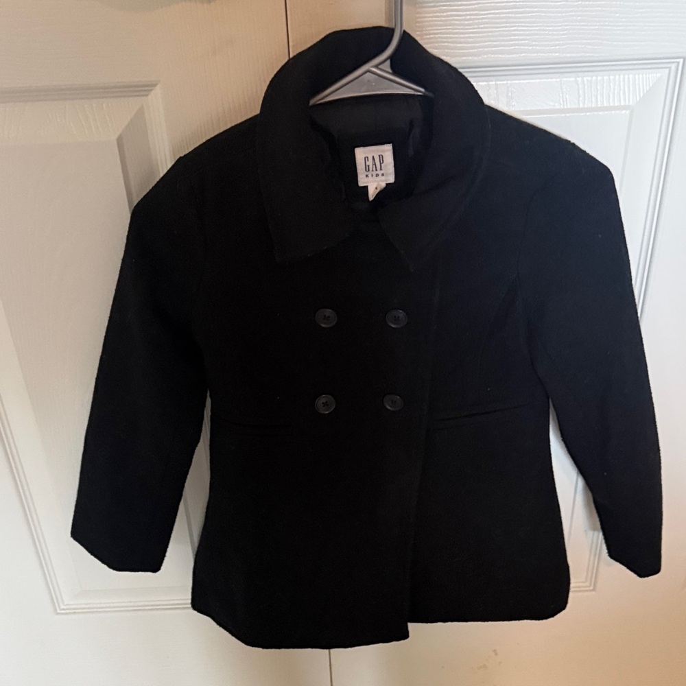 GAP Kids Classic Black Pea Coat